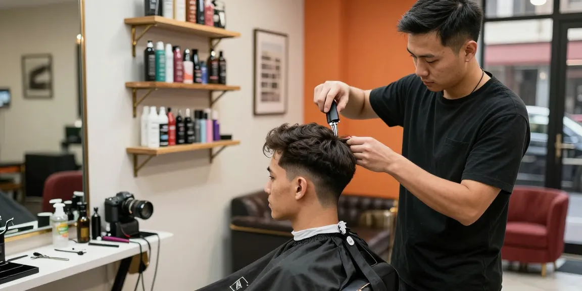 Stylish haircut session at the barber shop featuring rokok 88 products and quality styling tools in a modern setting.