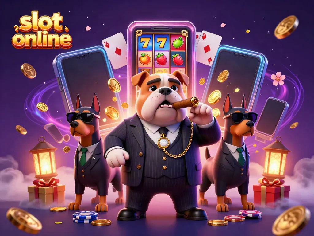Engage with slot online adventures featuring a mafia bulldog and twin Doberman bodyguards amidst spinning reels and jackpot fun.